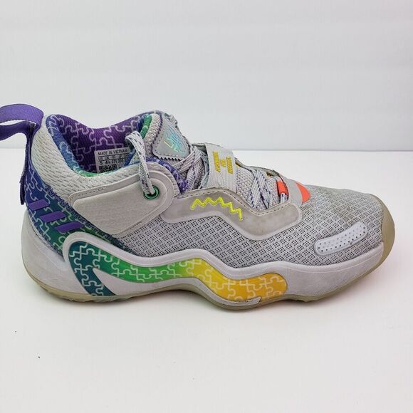 Adidas D.O.N. Issue 3 Autism Speaks Awareness Boys Size 5Y Basketball Shoes - Picture 3 of 14